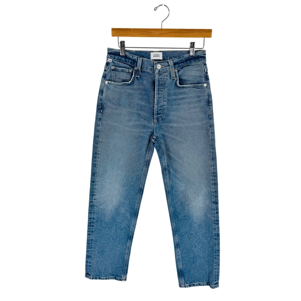 Citizens Of Humanity Straight Leg Jeans in Medium Blue Wash - Delfina Straight - Picture 2 of 13